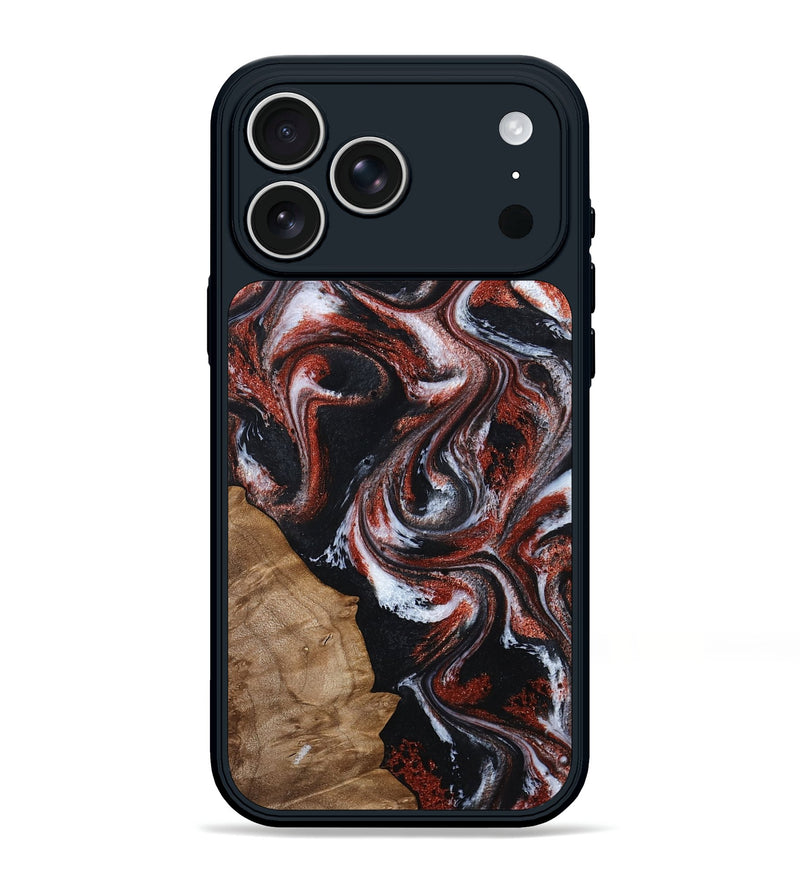 iPhone 17 Pro Max Wood Phone Case - Adalyn (Black & White, 794577)