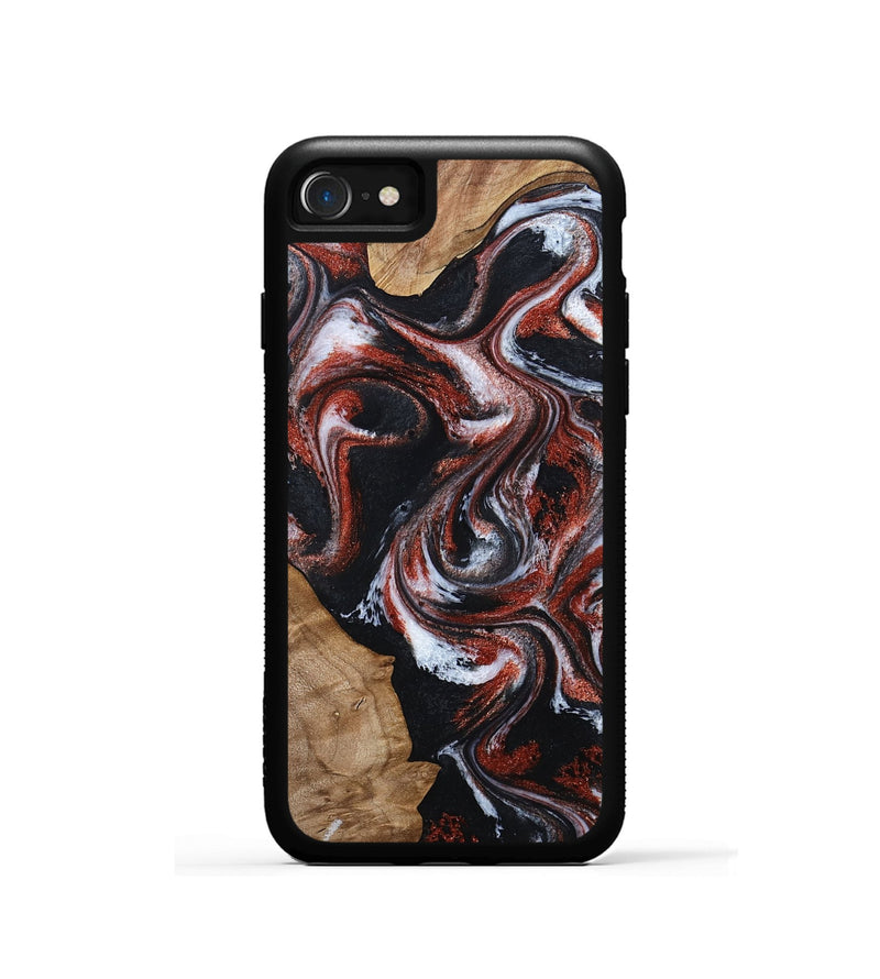 iPhone SE Wood Phone Case - Adalyn (Black & White, 794577)