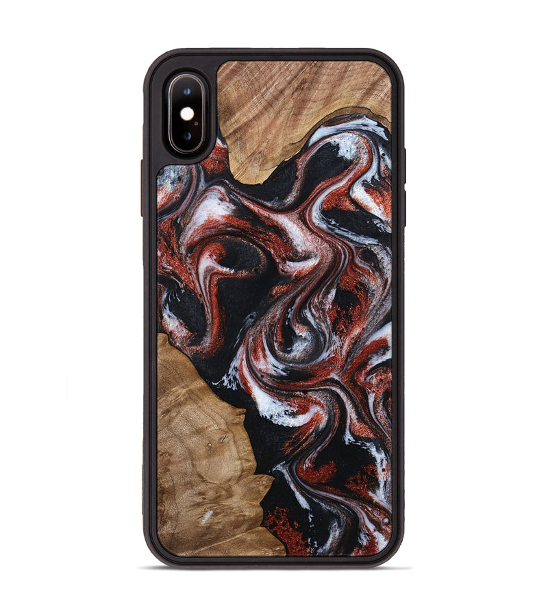 iPhone Xs Max Wood Phone Case - Adalyn (Black & White, 794577)