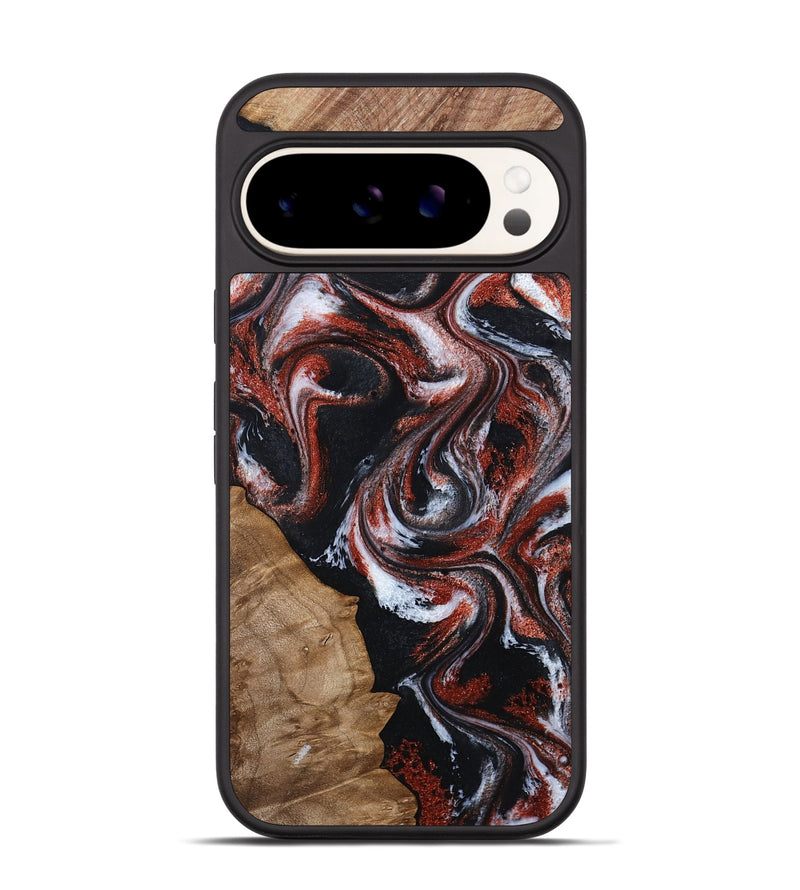 Pixel 9 Wood Phone Case - Adalyn (Black & White, 794577)