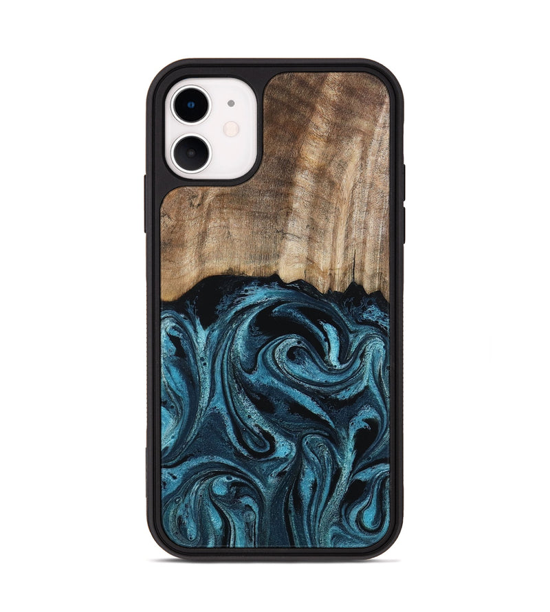 iPhone 11 Wood Phone Case - Mac (Blue, 794581)