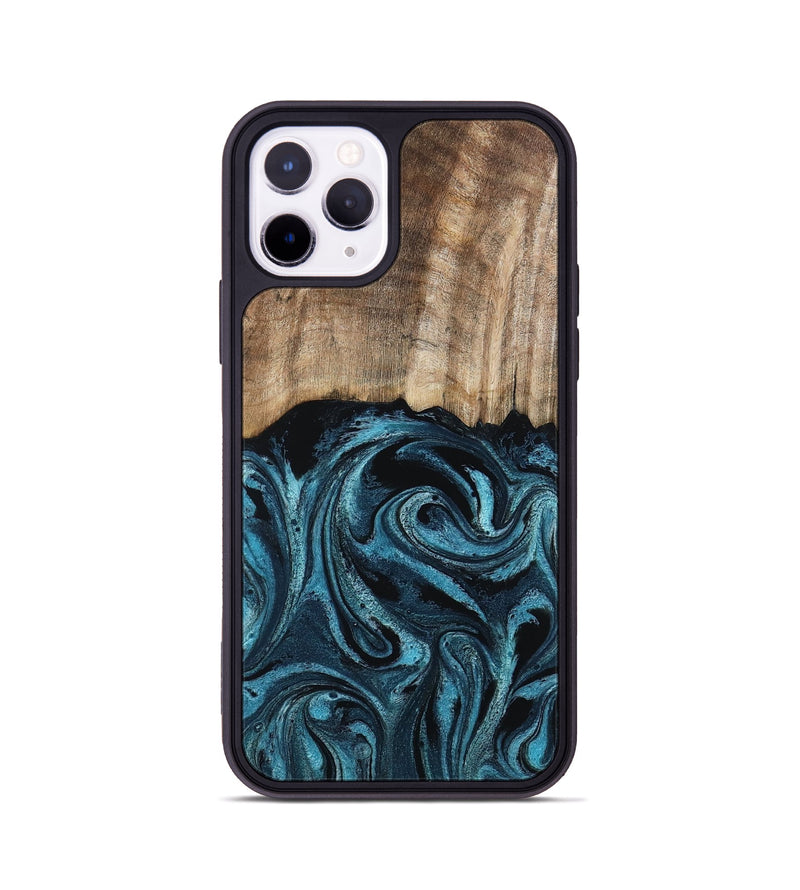 iPhone 11 Pro Wood Phone Case - Mac (Blue, 794581)