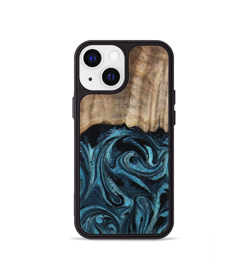 iPhone 13 mini Wood Phone Case - Mac (Blue, 794581)