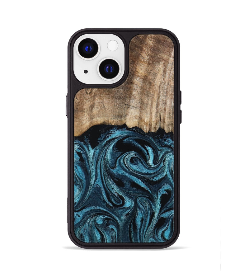 iPhone 13 Wood Phone Case - Mac (Blue, 794581)