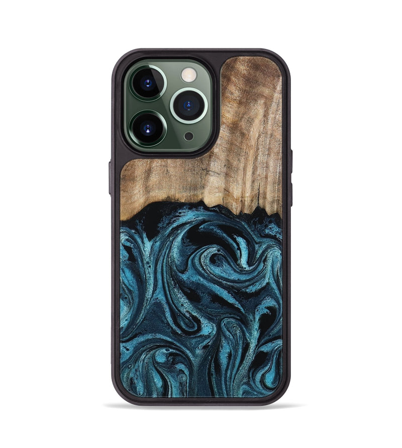 iPhone 13 Pro Wood Phone Case - Mac (Blue, 794581)