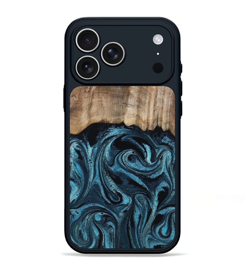 iPhone 17 Pro Max Wood Phone Case - Mac (Blue, 794581)