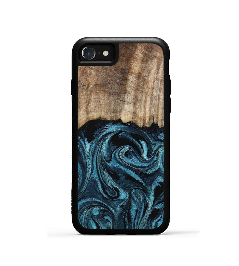 iPhone SE Wood Phone Case - Mac (Blue, 794581)
