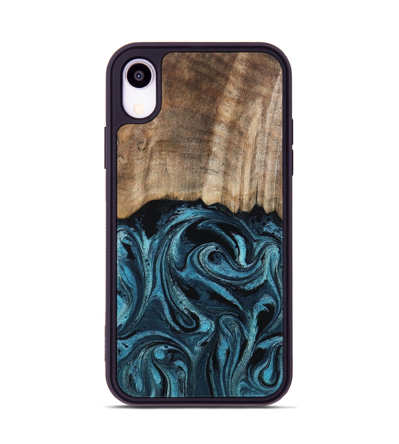 iPhone Xr Wood Phone Case - Mac (Blue, 794581)