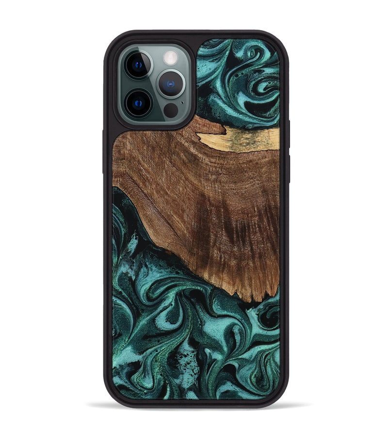iPhone 12 Pro Max Wood Phone Case - Eugenie (Green, 794585)