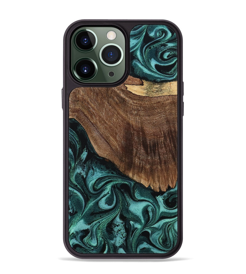iPhone 13 Pro Max Wood Phone Case - Eugenie (Green, 794585)