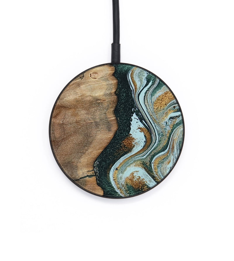 Circle Wood Wireless Charger - Clement (Green, 794586)