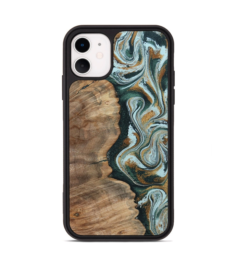 iPhone 11 Wood Phone Case - Clement (Green, 794586)