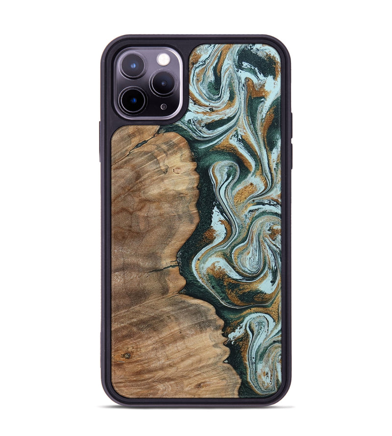 iPhone 11 Pro Max Wood Phone Case - Clement (Green, 794586)