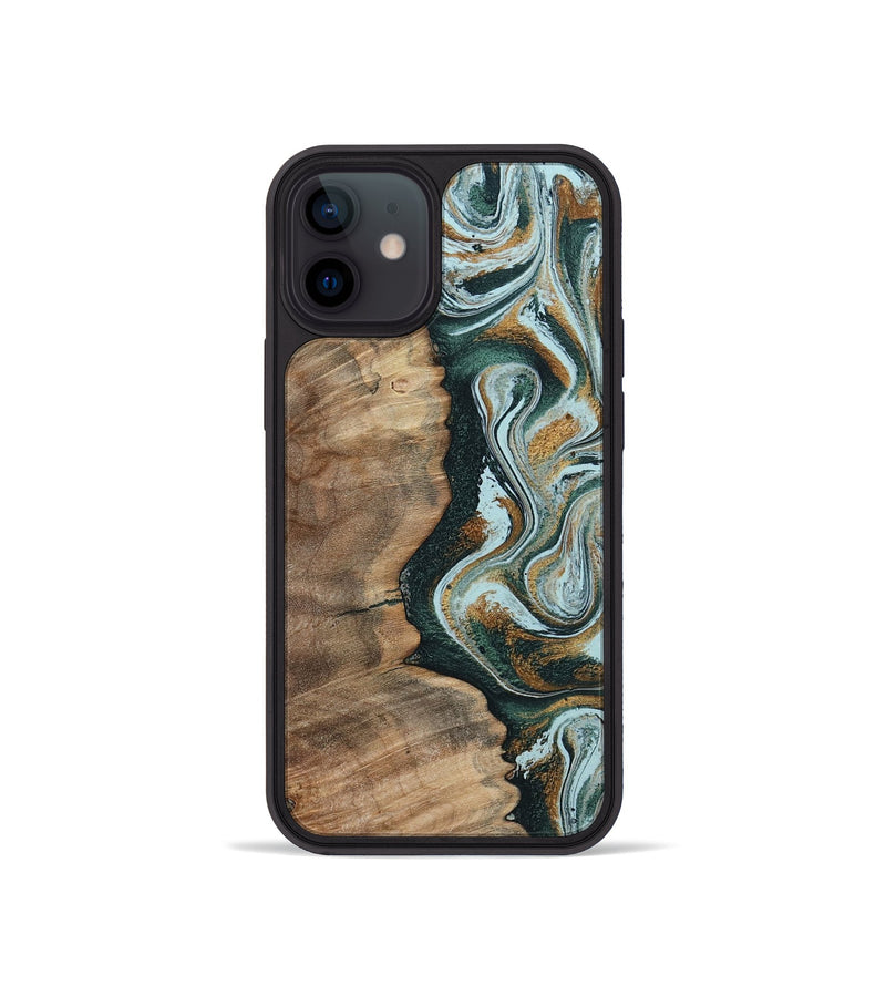 iPhone 12 mini Wood Phone Case - Clement (Green, 794586)