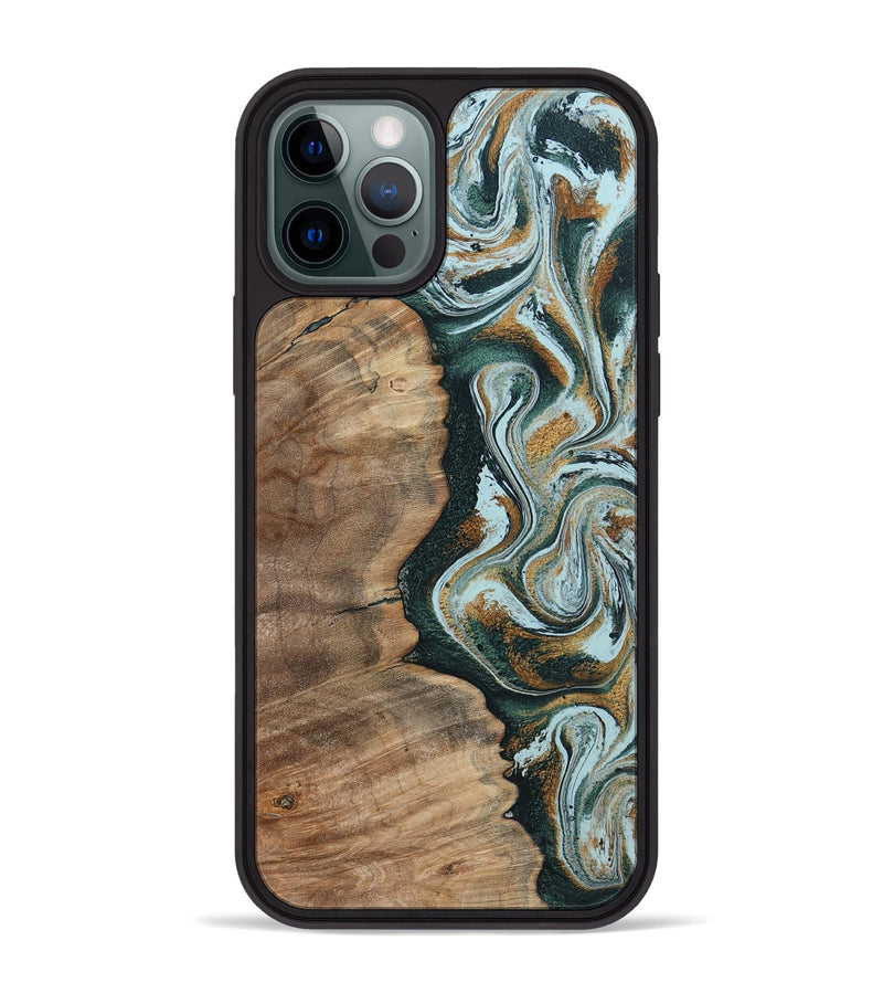 iPhone 12 Pro Max Wood Phone Case - Clement (Green, 794586)
