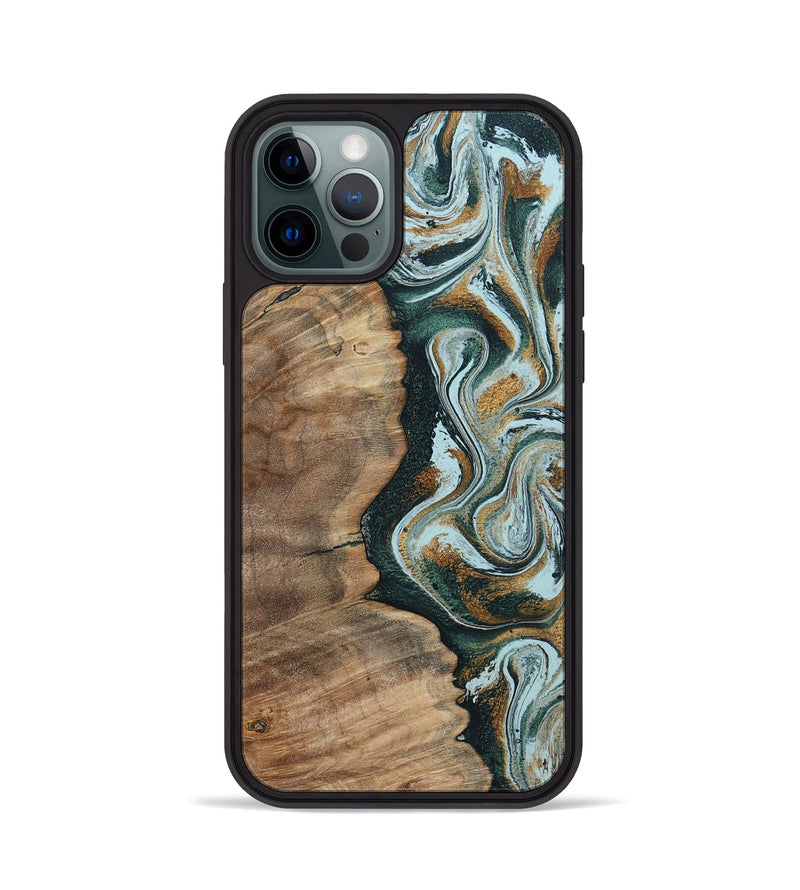 iPhone 12 Pro Wood Phone Case - Clement (Green, 794586)