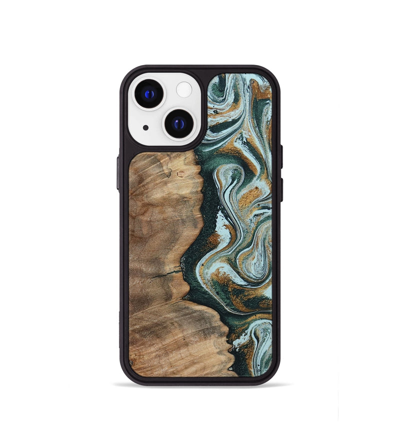 iPhone 13 mini Wood Phone Case - Clement (Green, 794586)