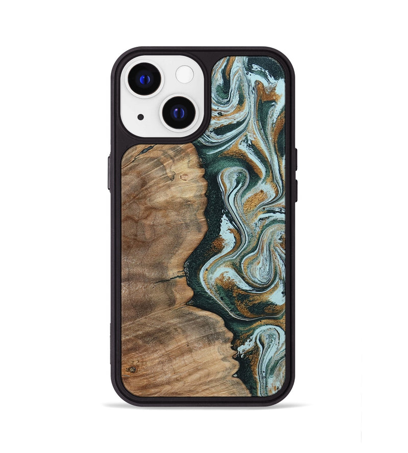 iPhone 13 Wood Phone Case - Clement (Green, 794586)