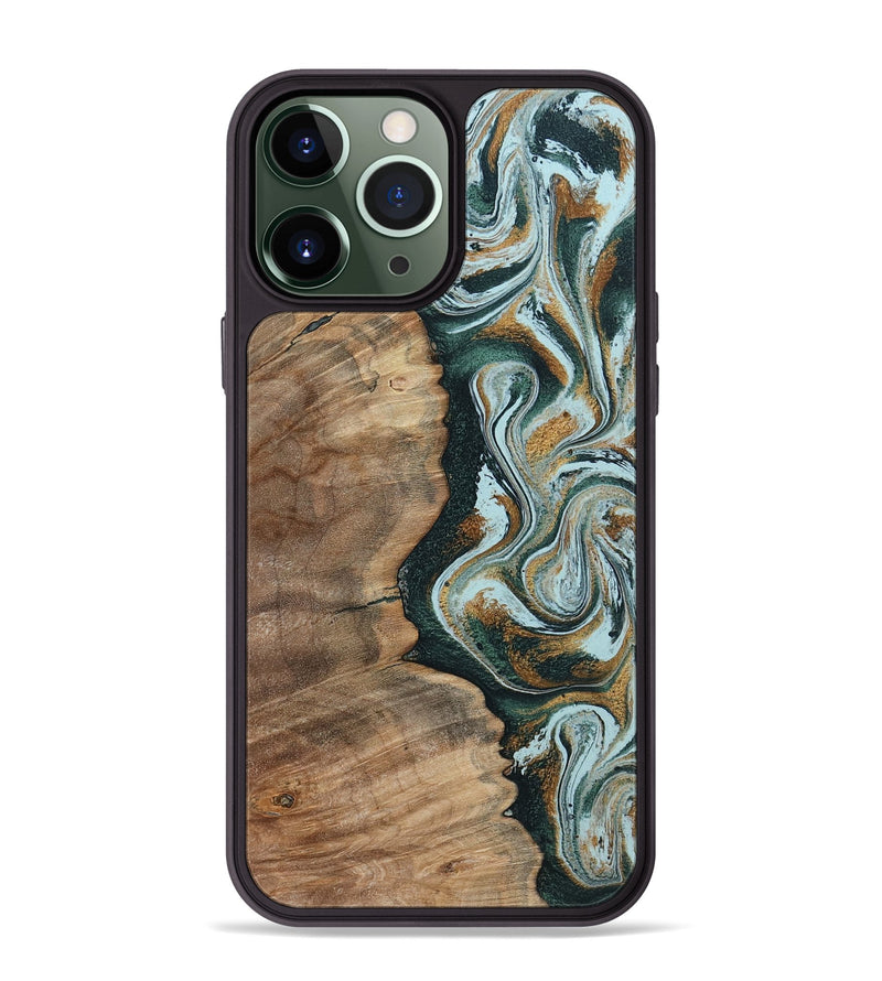 iPhone 13 Pro Max Wood Phone Case - Clement (Green, 794586)