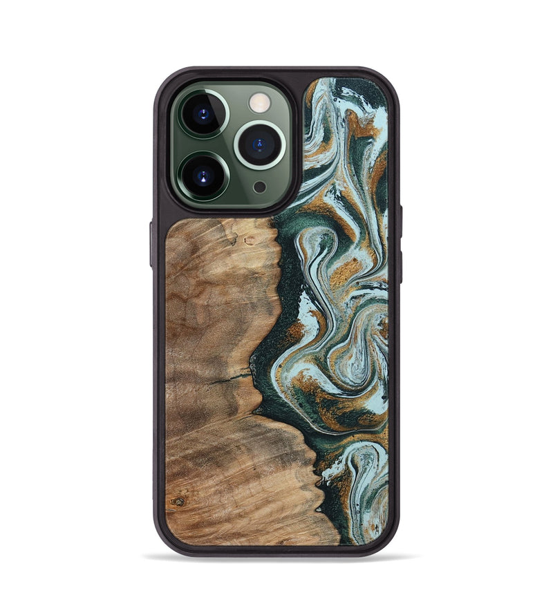 iPhone 13 Pro Wood Phone Case - Clement (Green, 794586)