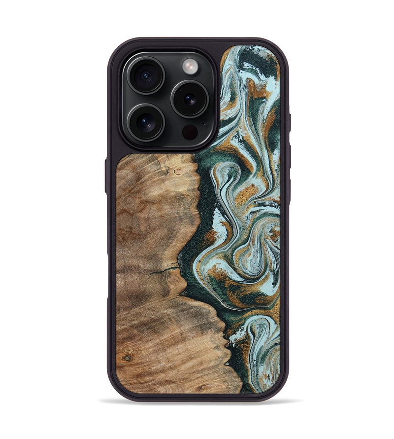 iPhone 16 Pro Wood Phone Case - Clement (Green, 794586)