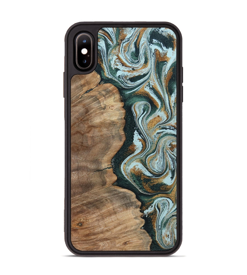 iPhone Xs Max Wood Phone Case - Clement (Green, 794586)