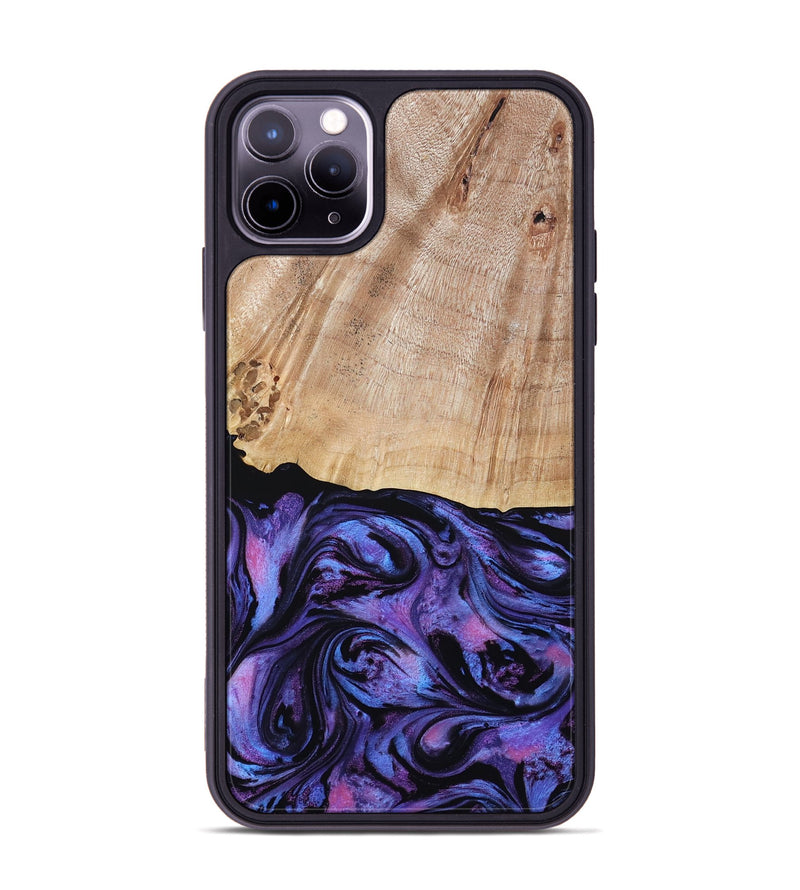 iPhone 11 Pro Max Wood Phone Case - Musa (Purple, 794624)