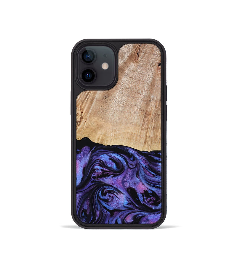 iPhone 12 mini Wood Phone Case - Musa (Purple, 794624)