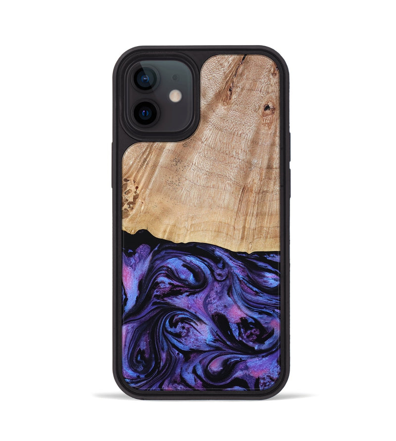 iPhone 12 Wood Phone Case - Musa (Purple, 794624)