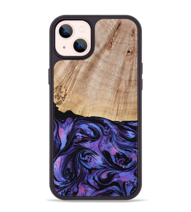 iPhone 14 Plus Wood Phone Case - Musa (Purple, 794624)