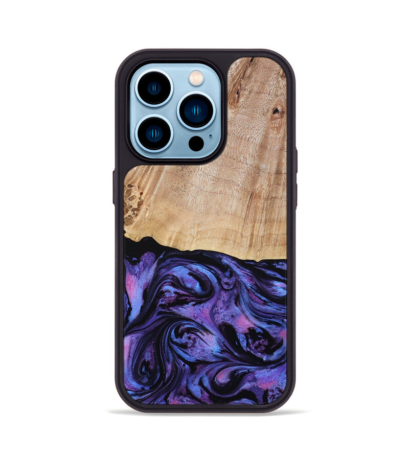 iPhone 14 Pro Wood Phone Case - Musa (Purple, 794624)