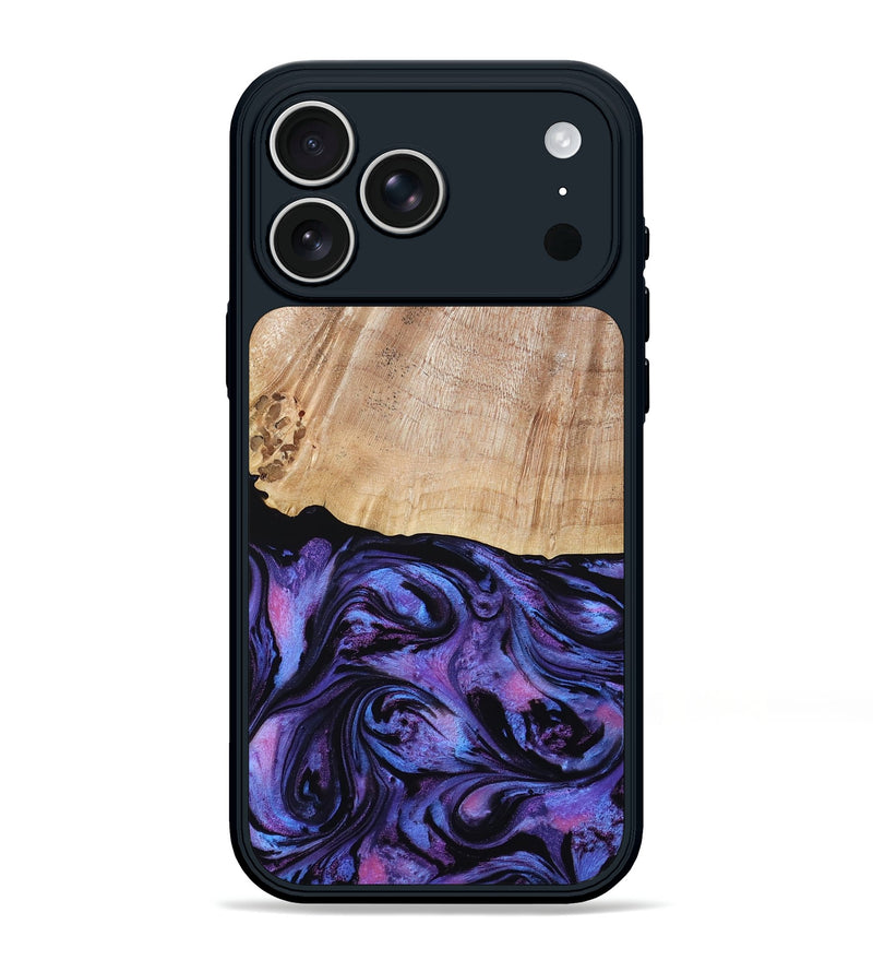 iPhone 17 Pro Max Wood Phone Case - Musa (Purple, 794624)