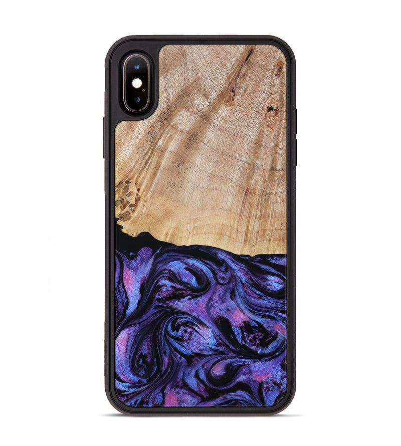 iPhone Xs Max Wood Phone Case - Musa (Purple, 794624)