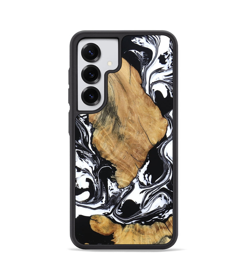 Galaxy S25 Wood Phone Case - Briar (Black & White, 794626)