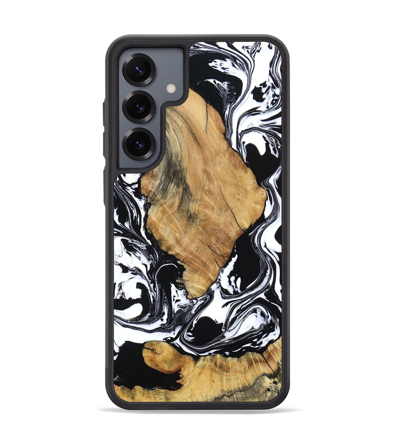 Galaxy S25 Plus Wood Phone Case - Briar (Black & White, 794626)