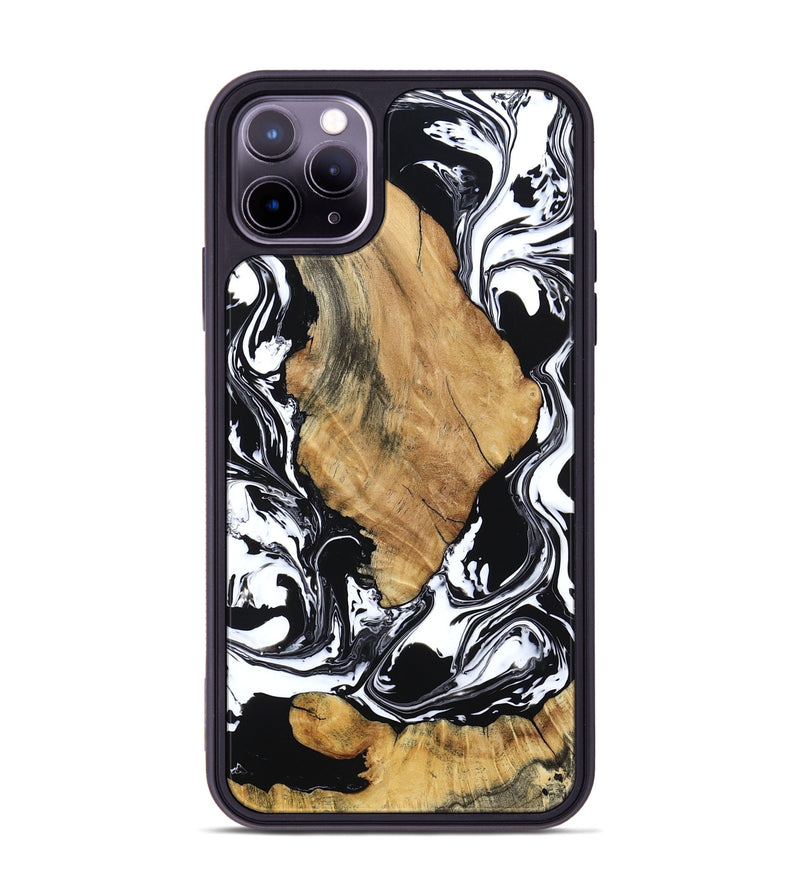 iPhone 11 Pro Max Wood Phone Case - Briar (Black & White, 794626)