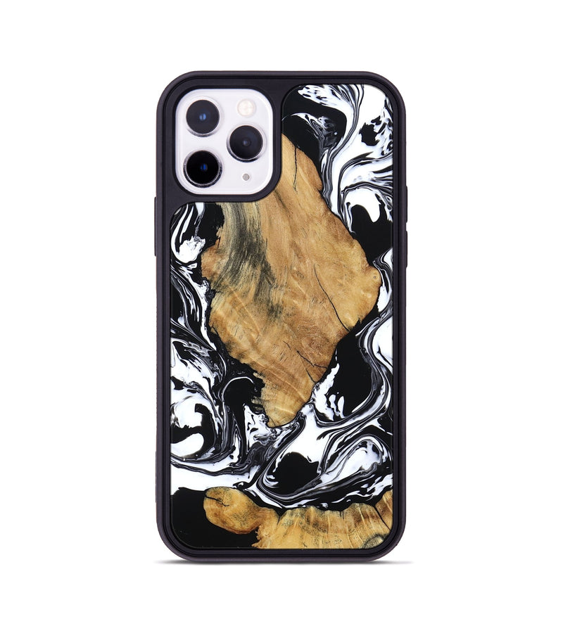 iPhone 11 Pro Wood Phone Case - Briar (Black & White, 794626)