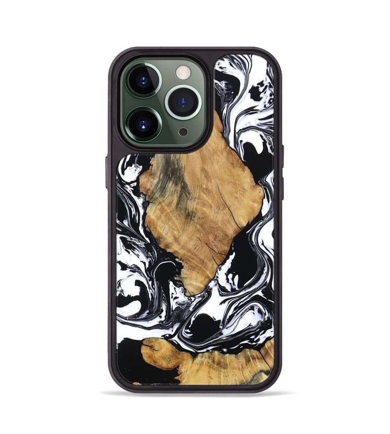 iPhone 13 Pro Wood Phone Case - Briar (Black & White, 794626)