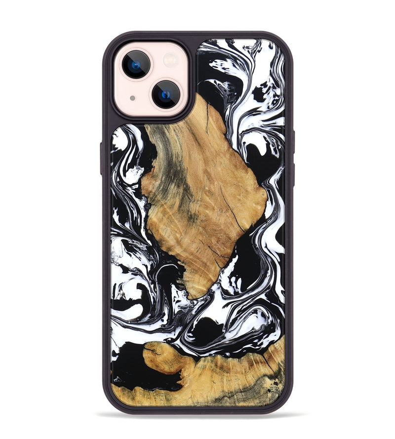 iPhone 14 Plus Wood Phone Case - Briar (Black & White, 794626)