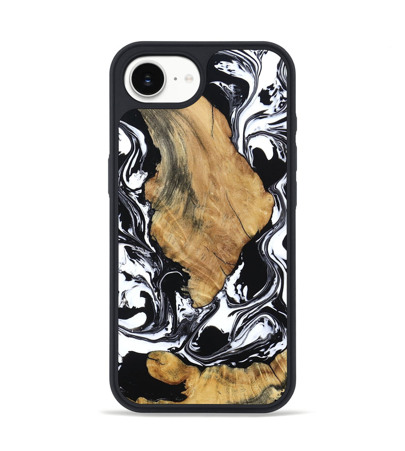 iPhone 16e Wood Phone Case - Briar (Black & White, 794626)