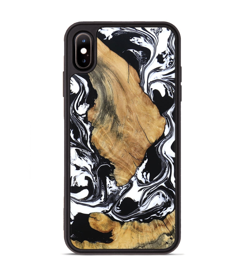 iPhone Xs Max Wood Phone Case - Briar (Black & White, 794626)