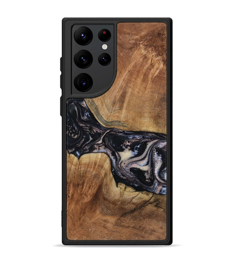 Galaxy S22 Ultra Wood Phone Case - Naima (Black & White, 794627)