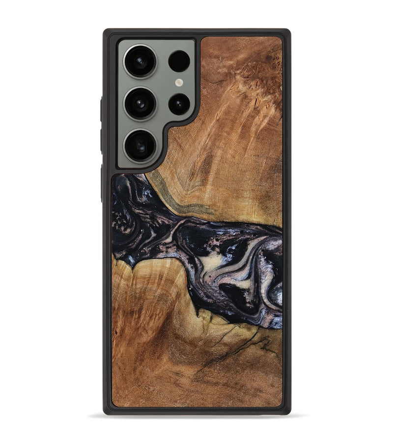 Galaxy S23 Ultra Wood Phone Case - Naima (Black & White, 794627)