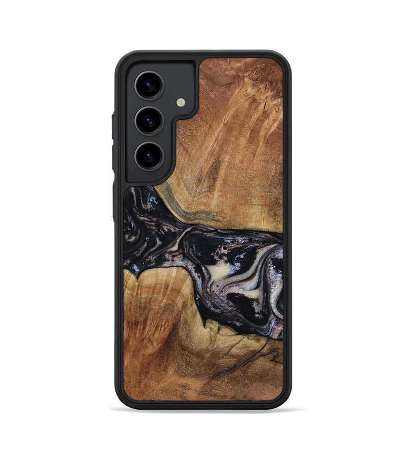 Galaxy S24 Wood Phone Case - Naima (Black & White, 794627)