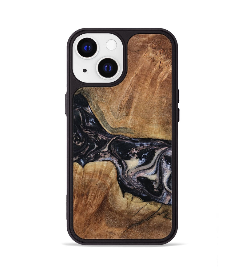 iPhone 13 Wood Phone Case - Naima (Black & White, 794627)
