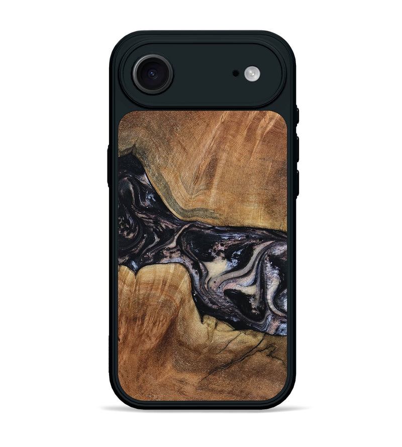 iPhone 17 Air Wood Phone Case - Naima (Black & White, 794627)