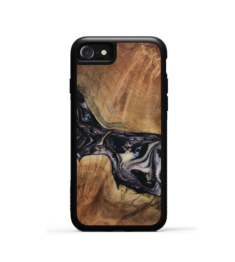 iPhone SE Wood Phone Case - Naima (Black & White, 794627)