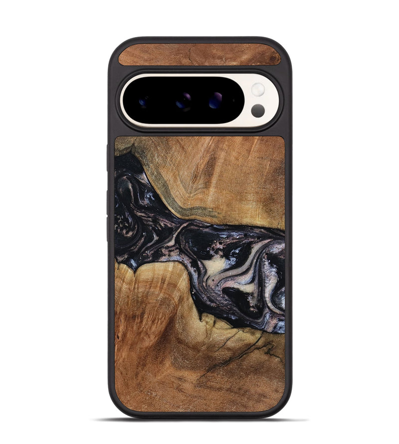 Pixel 9 Wood Phone Case - Naima (Black & White, 794627)