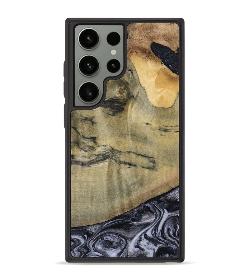 Galaxy S23 Ultra Wood Phone Case - Raegan (Black & White, 794629)