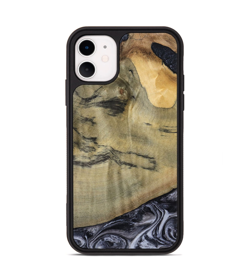 iPhone 11 Wood Phone Case - Raegan (Black & White, 794629)